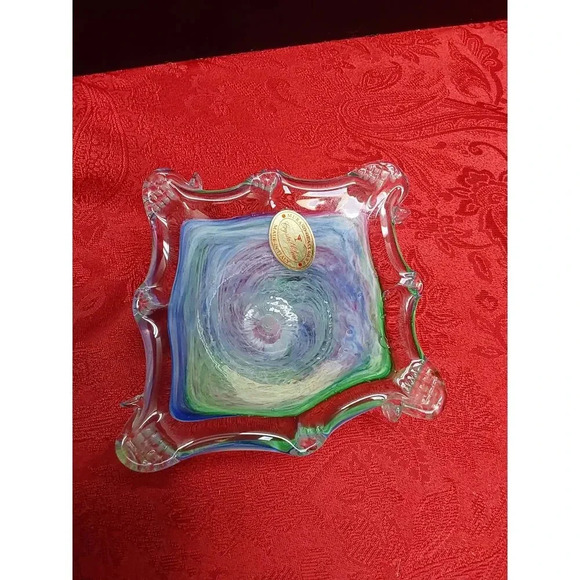 Small Art glass Murano glassware Crystal Clear Made in Italy - Picture 1 of 6
